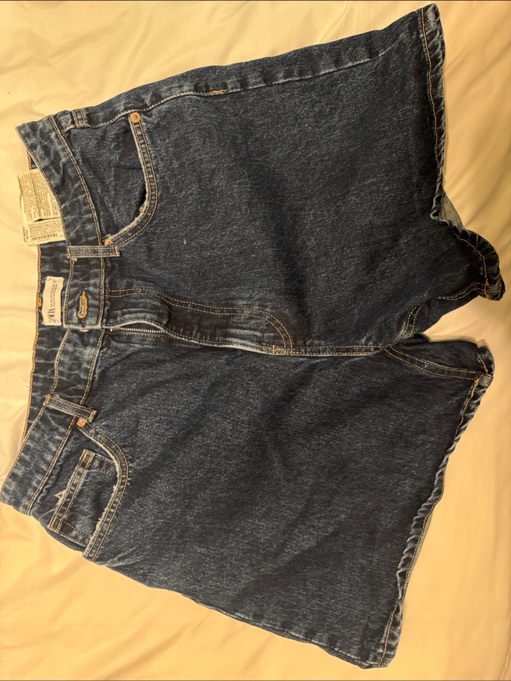Zara Classic Dark Wash Denim Women's Shorts